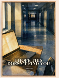 I Hope This Doesn't Find You watercolour book poster by Ann Liang – framed literary art print