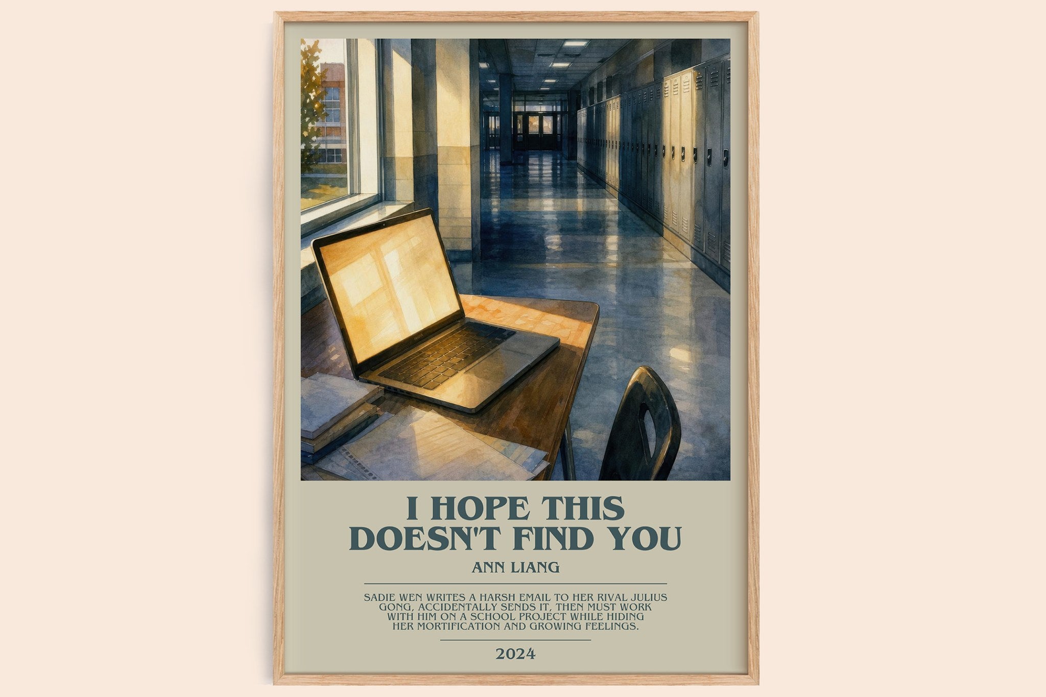 I Hope This Doesn't Find You Bookish Wall Art by Ann Liang