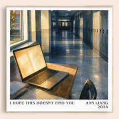 I Hope This Doesn't Find You literary book poster by Ann Liang – framed literary art print