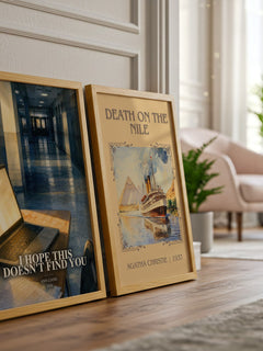 I Hope This Doesn't Find You watercolour print framed by window – literary home decor