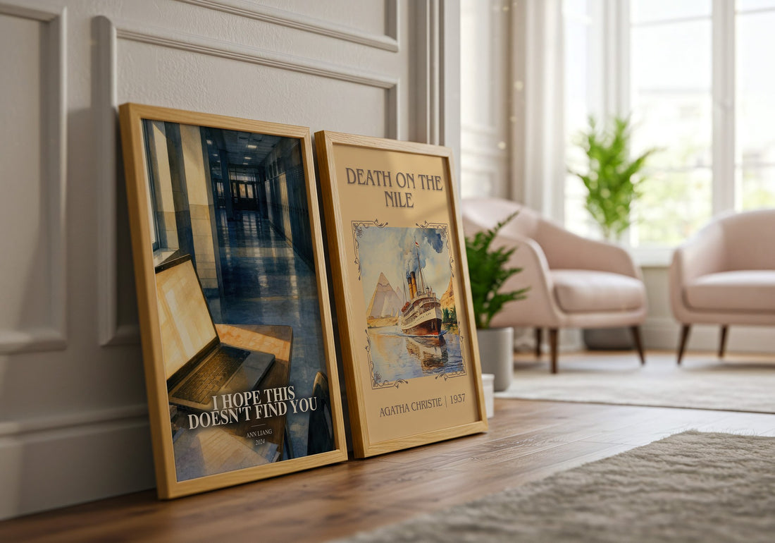 I Hope This Doesn't Find You watercolour print framed by window – literary home decor