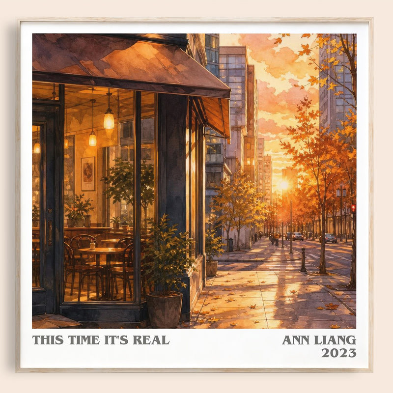 This Time It's Real literary book poster by Ann Liang – framed literary art print
