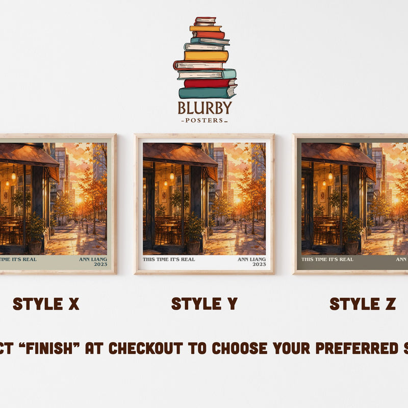 This Time It's Real literary print in frame leaning in hallway – young adult wall art