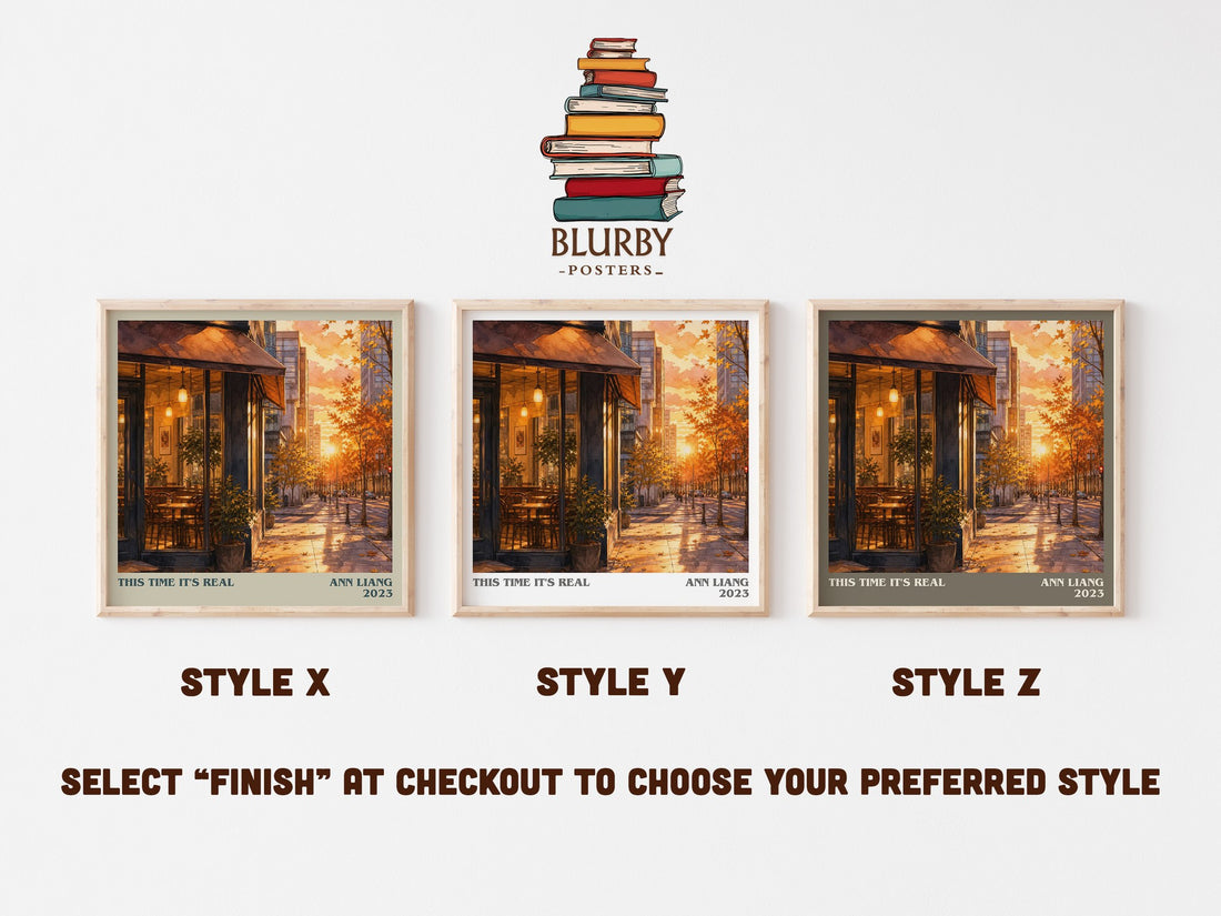 This Time It's Real literary print in frame leaning in hallway – young adult wall art (mockup)