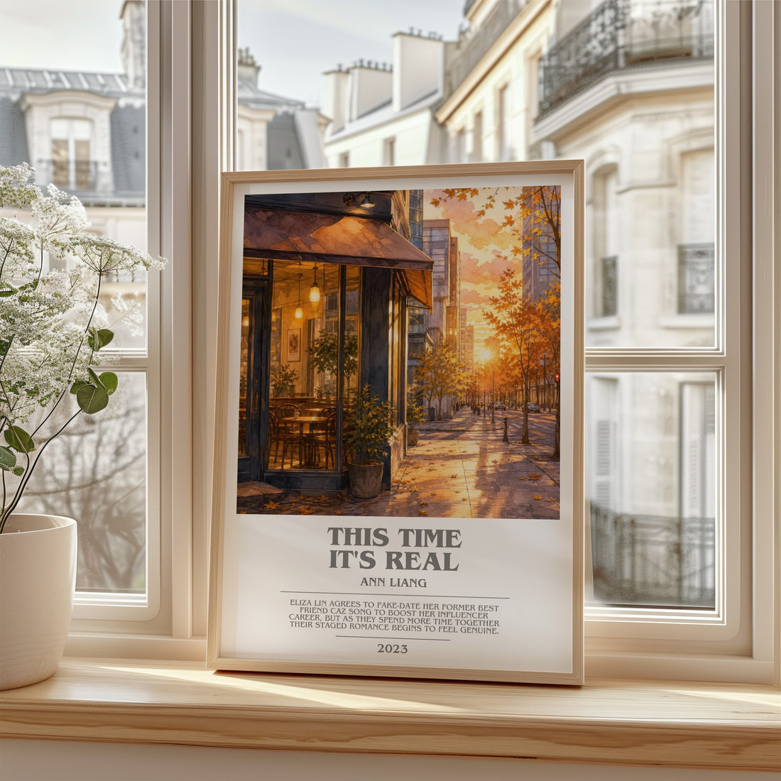 This Time It's Real bookish poster colour and style options – Ann Liang book art