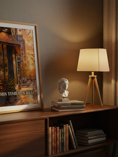 This Time It's Real watercolour print on bookshelf – Ann Liang fan gift