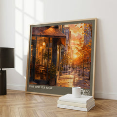 This Time It's Real literary print framed by window – literary home decor