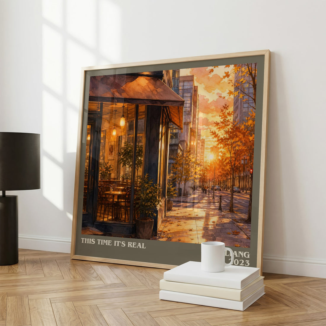 This Time It's Real literary print framed by window – literary home decor