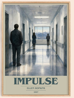 Impulse book cover book poster by Ellen Hopkins – framed literary art print