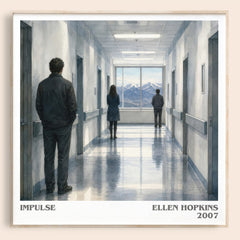 Impulse literary book poster by Ellen Hopkins – framed literary art print