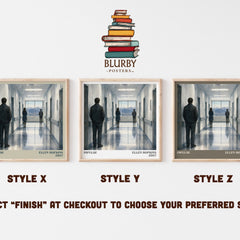 Impulse literary print in frame leaning in hallway – young adult wall art