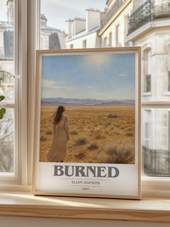 Burned book cover poster colour and style options – Ellen Hopkins book art
