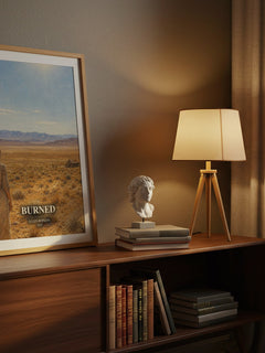 Burned watercolour print on bookshelf – Ellen Hopkins fan gift