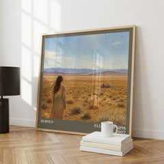 Burned literary print framed by window – literary home decor