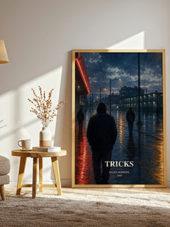 Tricks watercolour print in frame leaning in hallway – young adult wall art