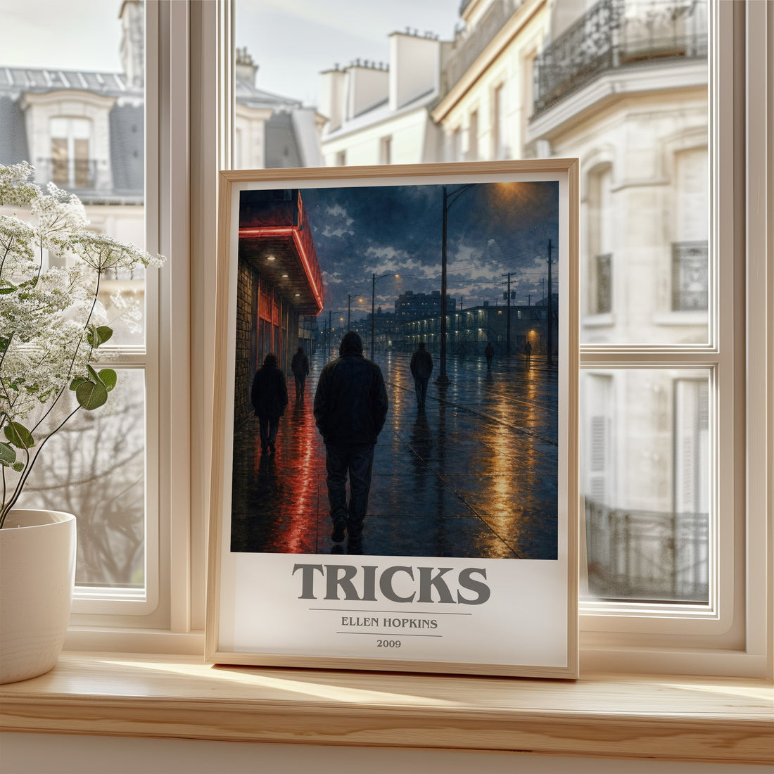 Tricks book cover poster colour and style options – Ellen Hopkins book art
