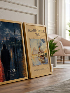 Tricks watercolour print framed by window – literary home decor