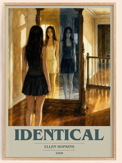 Identical book cover book poster by Ellen Hopkins – framed literary art print