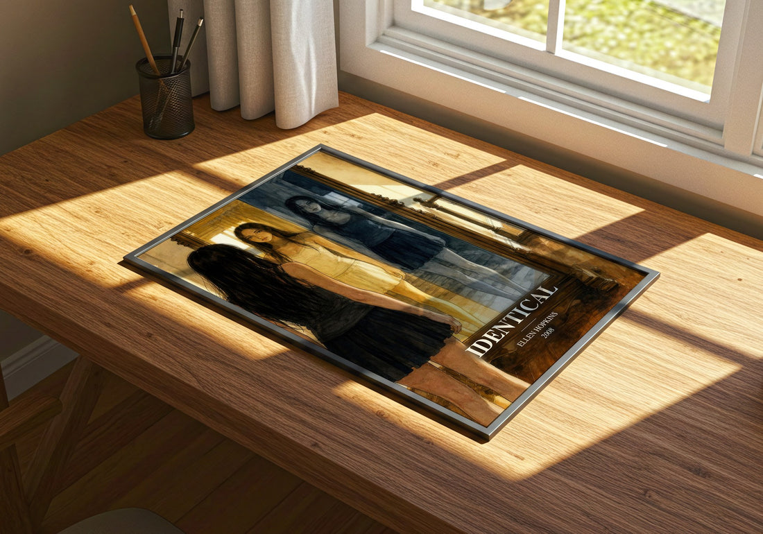 Identical watercolour book poster framed on wall – young adult wall art