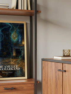 The Amulet of Samarkand book watercolour illustration paper finish options – matte satin gloss
