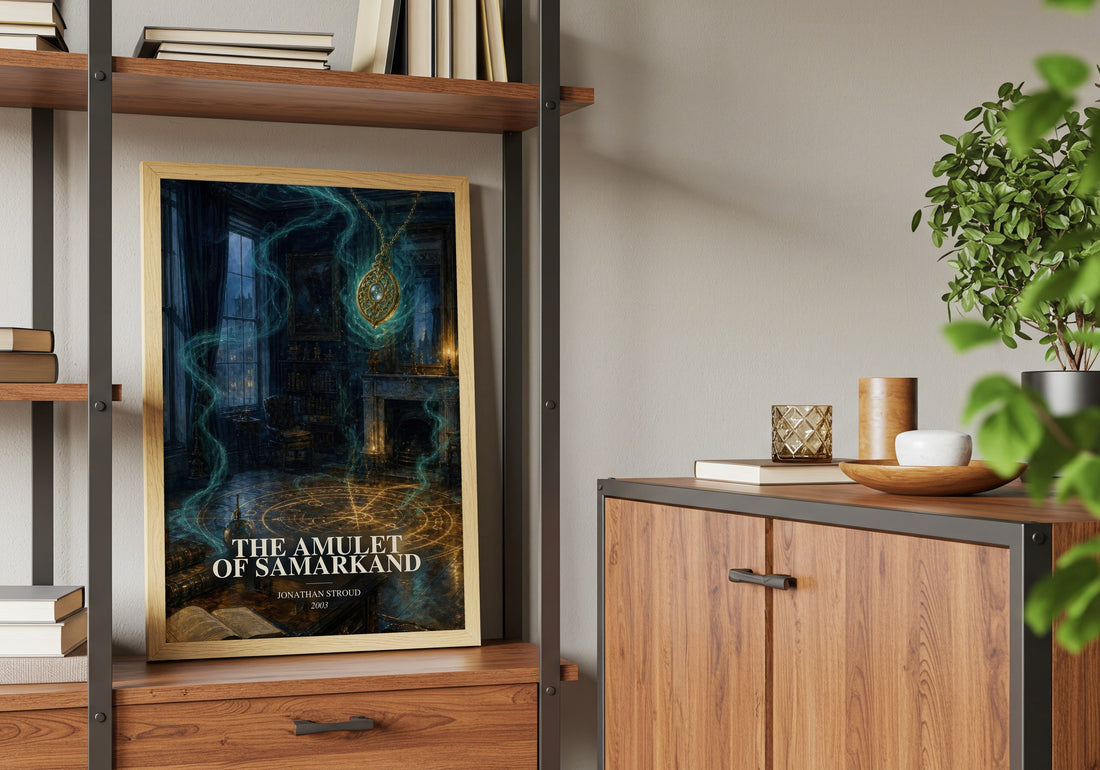The Amulet of Samarkand book watercolour illustration paper finish options – matte satin gloss