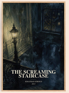 The Screaming Staircase watercolour book poster by Jonathan Stroud – framed literary art print