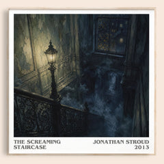 The Screaming Staircase literary book poster by Jonathan Stroud – framed literary art print