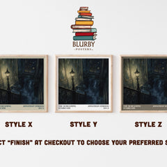 The Screaming Staircase literary print in frame leaning in hallway – young adult wall art