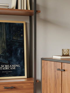The Screaming Staircase book watercolour illustration paper finish options – matte satin gloss