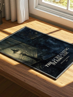 The Screaming Staircase watercolour book poster framed on wall – young adult wall art