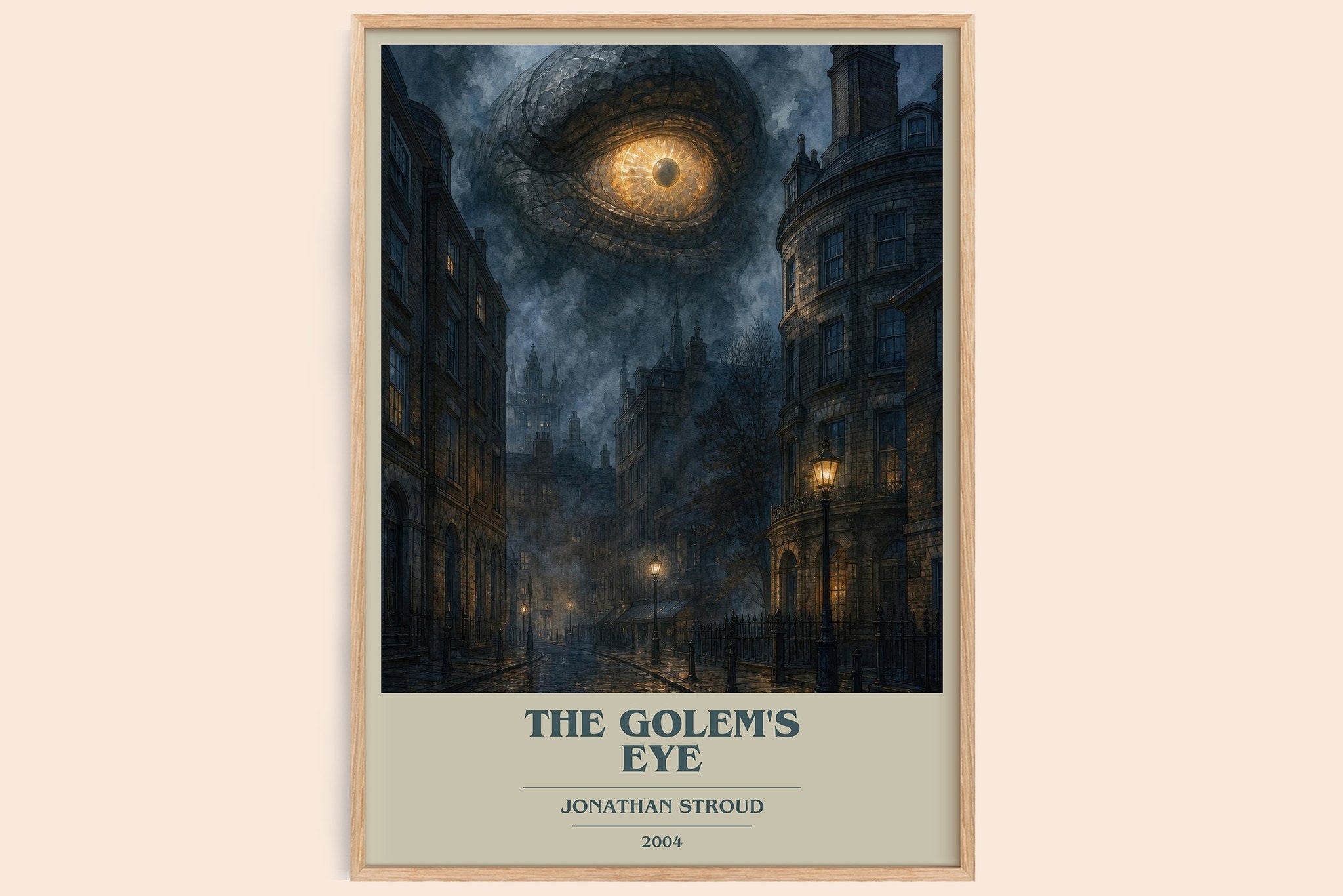 The Golem's Eye Book Cover Poster by Jonathan Stroud