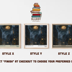 The Golem's Eye literary print in frame leaning in hallway – fantasy wall art