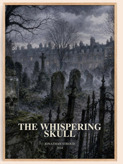 The Whispering Skull watercolour book poster by Jonathan Stroud – framed literary art print
