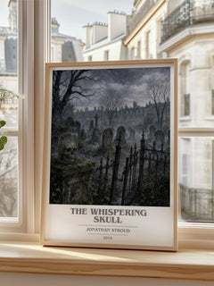 The Whispering Skull book cover poster colour and style options – Jonathan Stroud book art