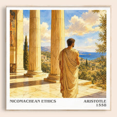 Nicomachean Ethics literary book poster by Aristotle – framed literary art print