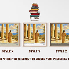 Nicomachean Ethics literary print in frame leaning in hallway – philosophy wall art