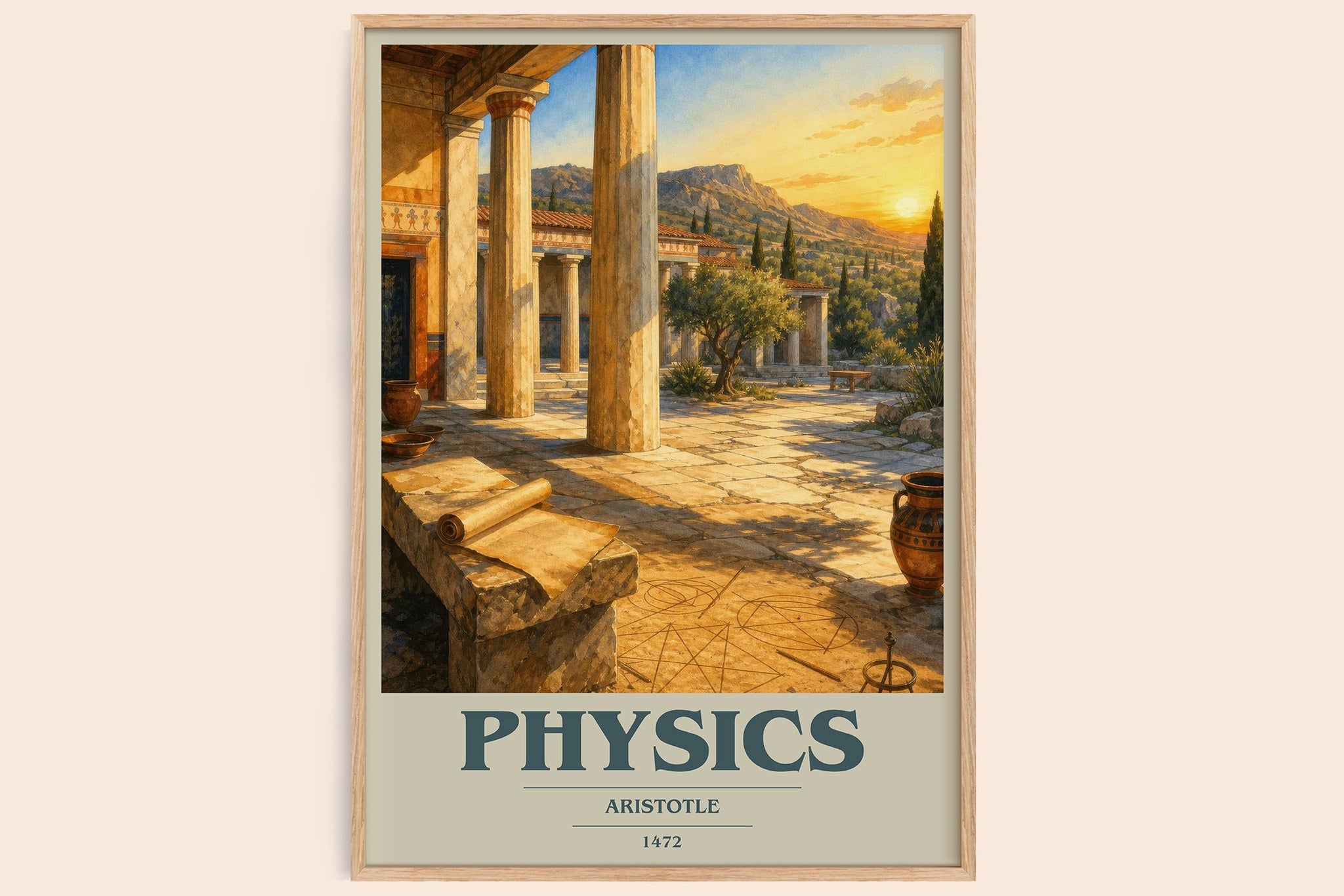 Physics Book Cover Poster by Aristotle