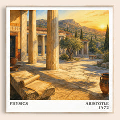 Physics literary book poster by Aristotle – framed literary art print