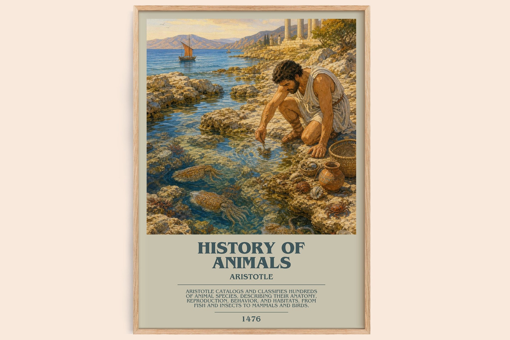 History of Animals Bookish Wall Art by Aristotle