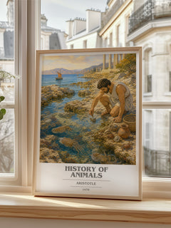 History of Animals book cover poster colour and style options – Aristotle book art