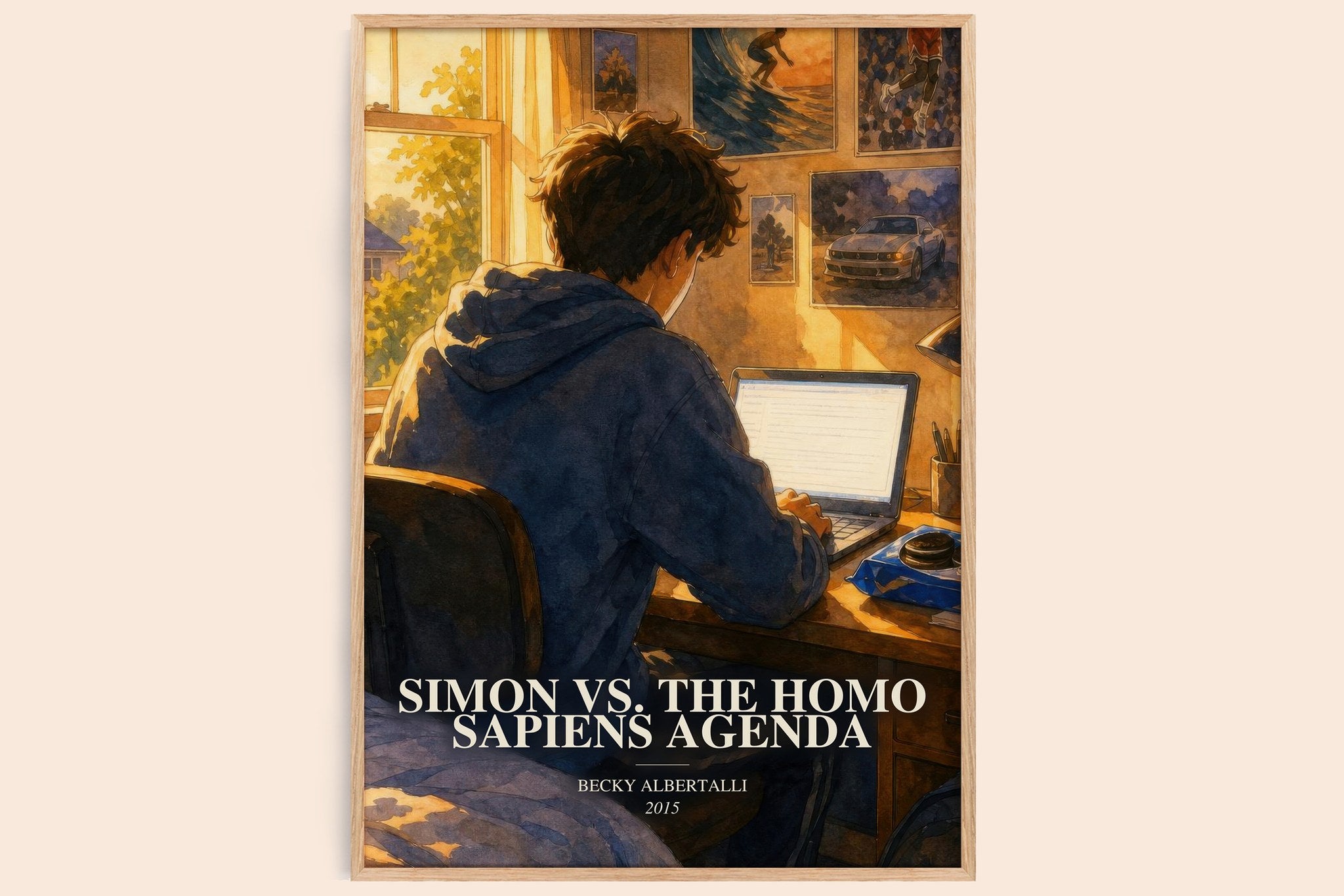 Simon vs. the Homo Sapiens Agenda Book Watercolour Illustration by Becky Albertalli
