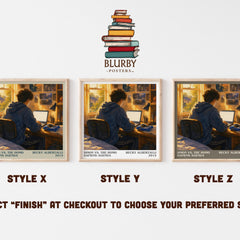 Simon vs. the Homo Sapiens Agenda literary print in frame leaning in hallway – young adult wall art