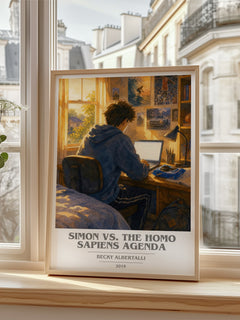 Simon vs. the Homo Sapiens Agenda book cover poster colour and style options – Becky Albertalli book art