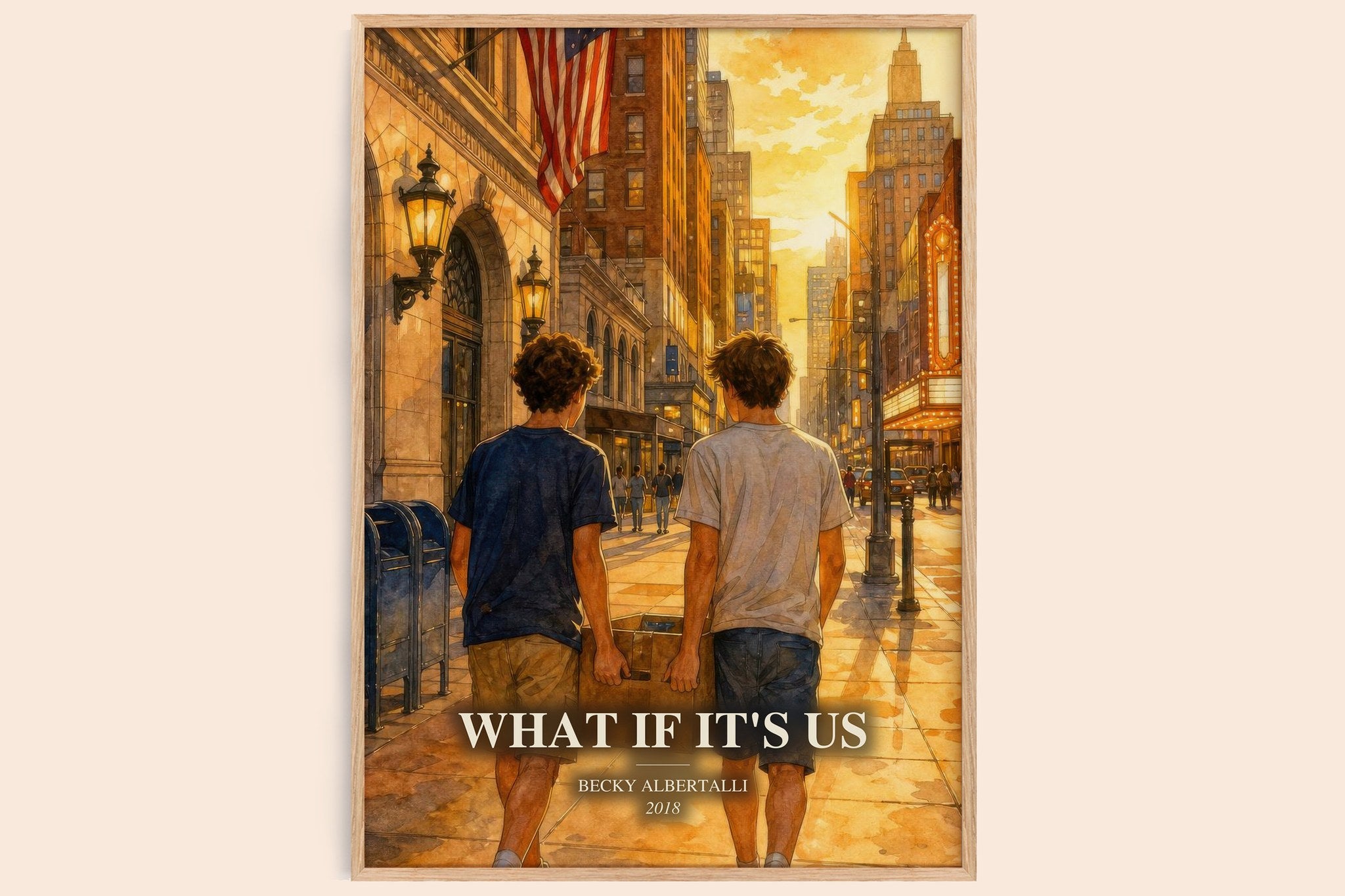 What If It's Us Book Watercolour Illustration by Becky Albertalli