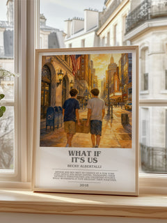What If It's Us bookish poster colour and style options – Becky Albertalli book art