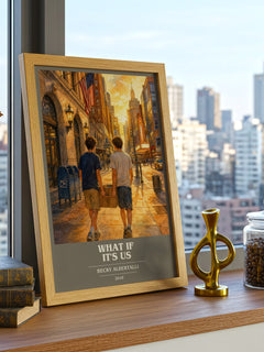 What If It's Us book cover print framed by window – literary home decor
