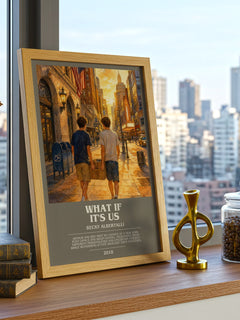 What If It's Us bookish print framed by window – literary home decor