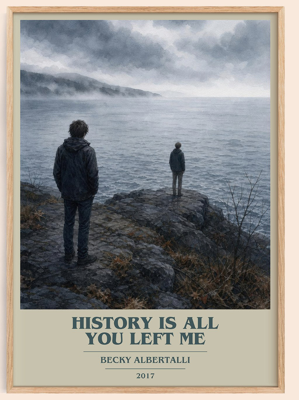 History Is All You Left Me book cover book poster by Becky Albertalli – framed literary art print
