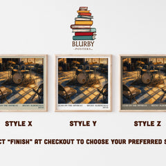 Leah on the offbeat literary print in frame leaning in hallway – young adult wall art