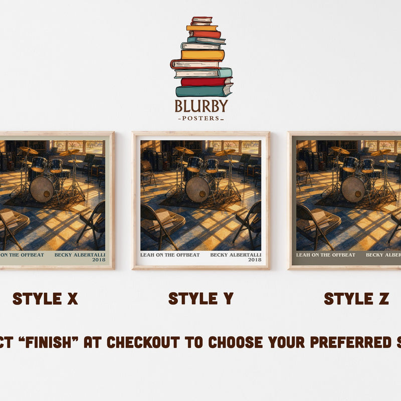 Leah on the offbeat literary print in frame leaning in hallway – young adult wall art